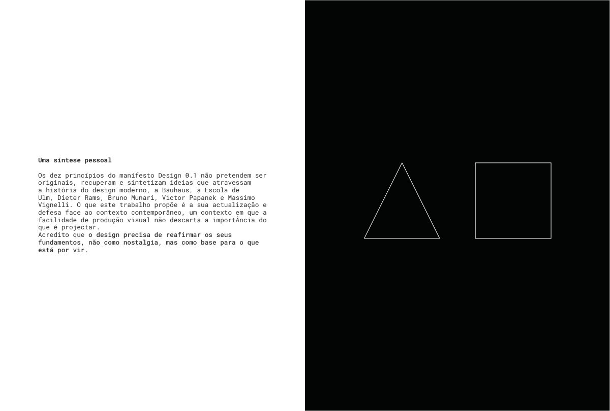 Design 0.1 | Um Regresso à Origem